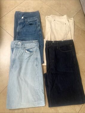 Banana Republic Wide Leg Pants - Light Blue, Blue, Dark Blue & White each one
